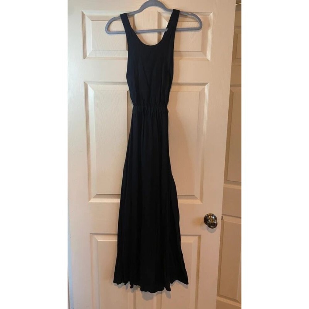 Forever 21 | Black Summer Maxi Dress | Open Back, X-Straps, A-Line | Size S